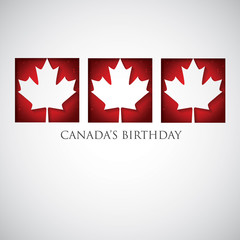 Obraz na płótnie Canvas Window Canada Day card in vector format.