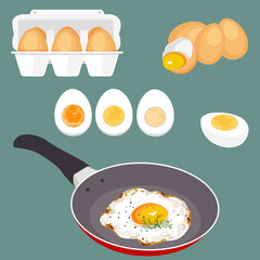 Vector set of illustration eggs