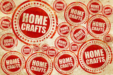 Obraz premium home crafts, red stamp on a grunge paper texture