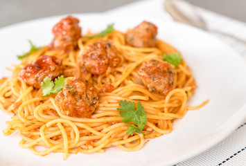 spaghetti and meatballs