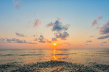 Sunrise over the sea.