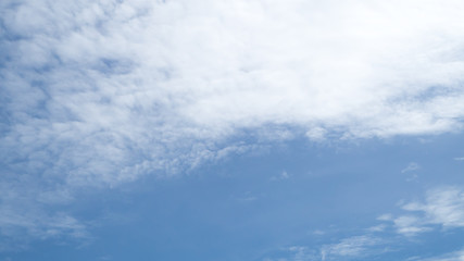 Clouds on blue sky landscape wide screen