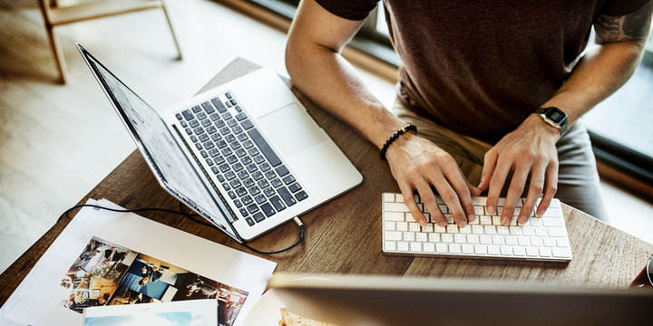 Laptop Connection Electronic Networking Relax Concept