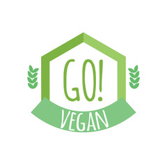 GO vegan logo or label