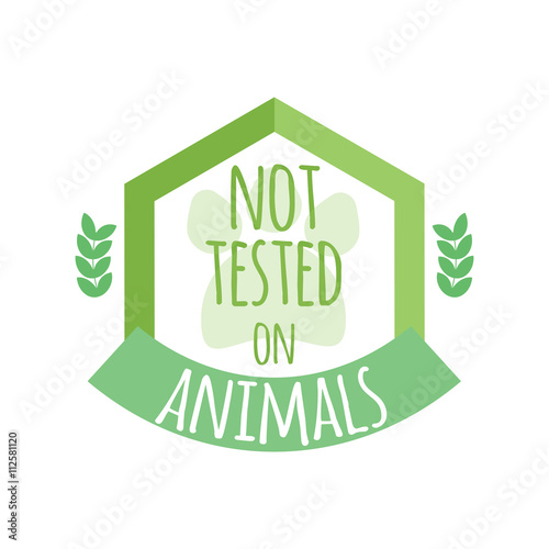 " Not tested on animals label or logo" Stock image and royaltyfree