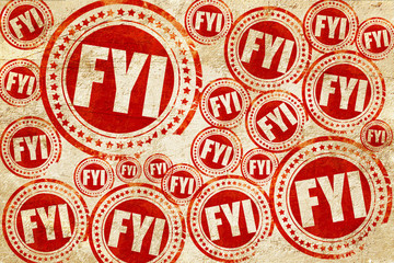Obraz premium fyi, red stamp on a grunge paper texture