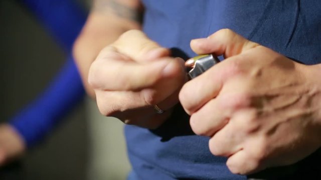 commando charges rifle ammunition clip. pistol shooting