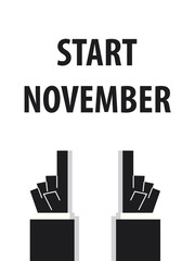 START NOVEMBER typography vector illustration