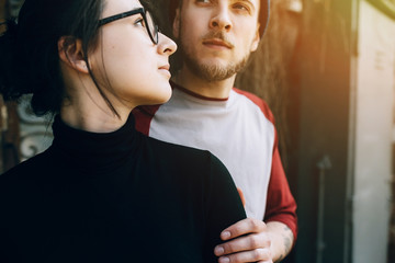 Young beautiful couple