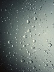 Water droplet on vehicle body part after raining, vintage ffect