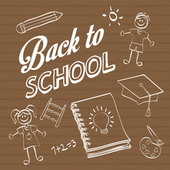 Back to school design. Study icon. Draw illustration , vector