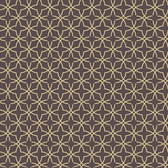 Seamless vector ornament in arabian style. Pattern for wallpapers and backgrounds. Brown and golden pattern