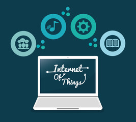 Internet of things. Online icon. Flat illustration , vector