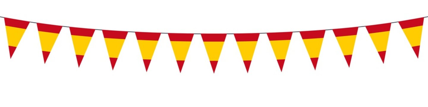 Banner. Garland, amarillo, rojo, Espa&ntilde;a