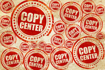 Obraz premium copycenter, red stamp on a grunge paper texture