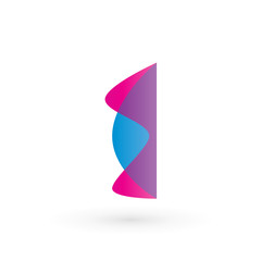 Abstract Shape Letter i Logo