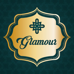 Stylish design. Decorated icon. green  illustration , vector