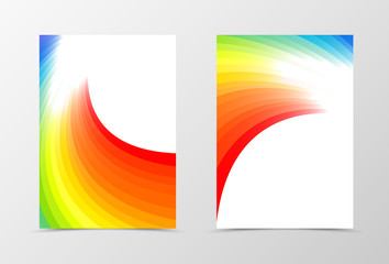 Rainbow flyer template design