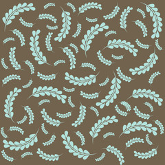 Floral background of grey and blue color