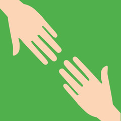 Help design. human hand icon. Flat illustration , vector