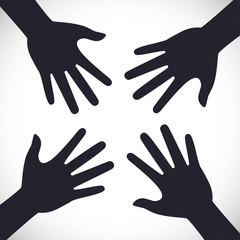 Help design. human hand icon. Flat illustration , vector