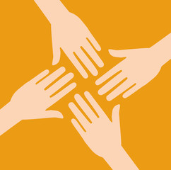 Help design. human hand icon. Flat illustration , vector