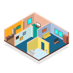 Isometric room interior