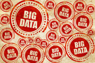 big data, red stamp on a grunge paper texture