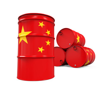 China Flag Oil Barrel