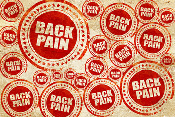 Obraz premium back pain, red stamp on a grunge paper texture