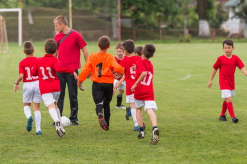 Obraz premium Soccer training for kids