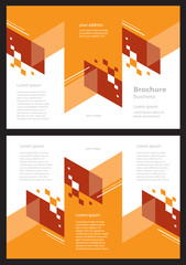 brochure design template tri-fold abstract