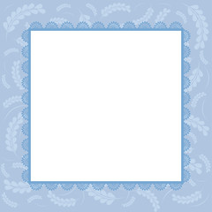 Blue card design for greeting card, invitation.