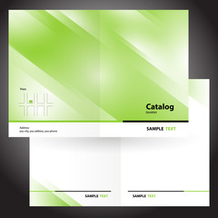 catalog booklet folder brochure design vector green transparent