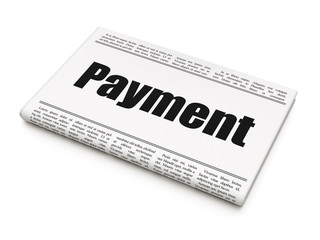 Currency concept: newspaper headline Payment