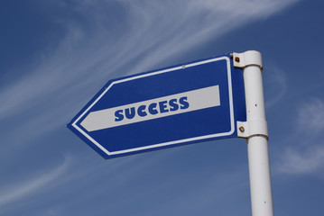 Bussiness and teamwork signs with blue sky background.