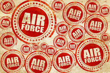 air force, red stamp on a grunge paper texture