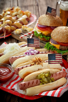 American holiday 4th of July - Picnic Table 