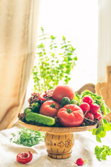 Still life of fresh vegatables