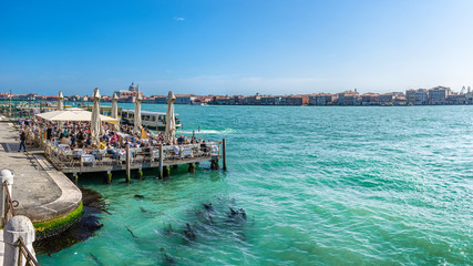 View on the Guidecca chanel in Venice, Italy