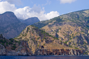 High mountains over the sea, Crete island, Greece