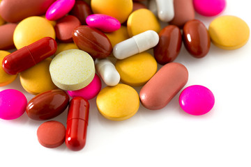 pills isolated on white background