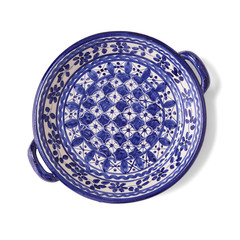 Moroccan style food dish isolated on a white background