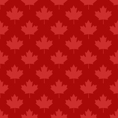 Canadian maple leaf symbol seamless pattern - obrazy, fototapety, plakaty