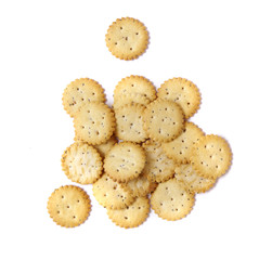Party snack crackers isolated on a white background