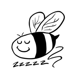 black and white bee