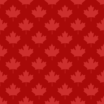 Large Tiled Canadian Maple Leaf Pattern Wrapping Paper by PodArtist