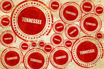  tennessee, red stamp on a grunge paper texture