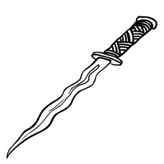 black and white dagger knife