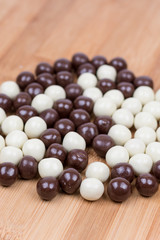 Black and white chocolate round cookies